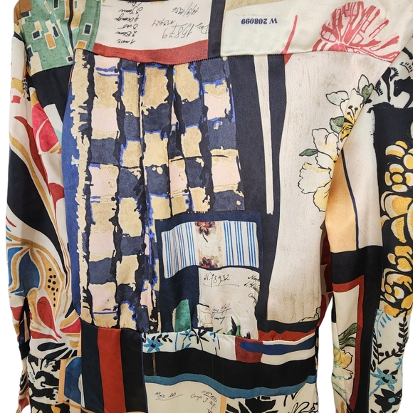 Short wrap dress swim coverup shirt style long sleeves size 14/16 - Picture 5 of 8